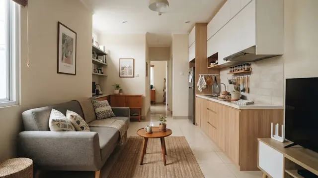 Inspirasi Rumah Kecil dengan Ruang Tamu dan Dapur Menyatu