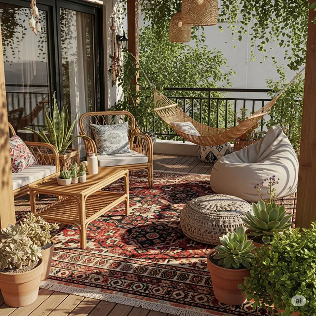 Model Teras Rumah Ala Cafe. Foto: Gemini