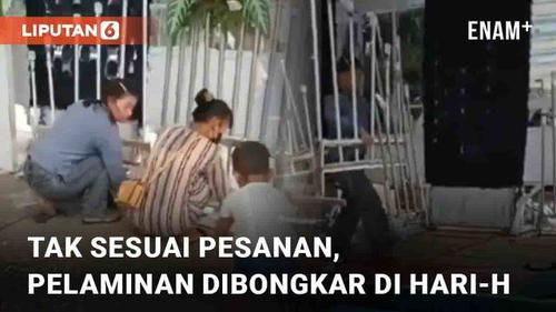 VIDEO: Viral Dekorasi Pelaminan Dibongkar di Hari-H, Gara-Gara Tidak Sesuai Pesanan