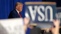 Wilayah Michigan merupakan medan pertempuran pemilu yang berhasil di menangkan Trump ketika melawan Kamala Harris pada November 2024 lalu. (JEFF KOWALSKY/AFP)