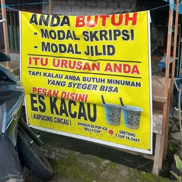 6 Singkatan Nama Es Nyeleneh Ini Bikin Pembeli Tepuk Jidat
