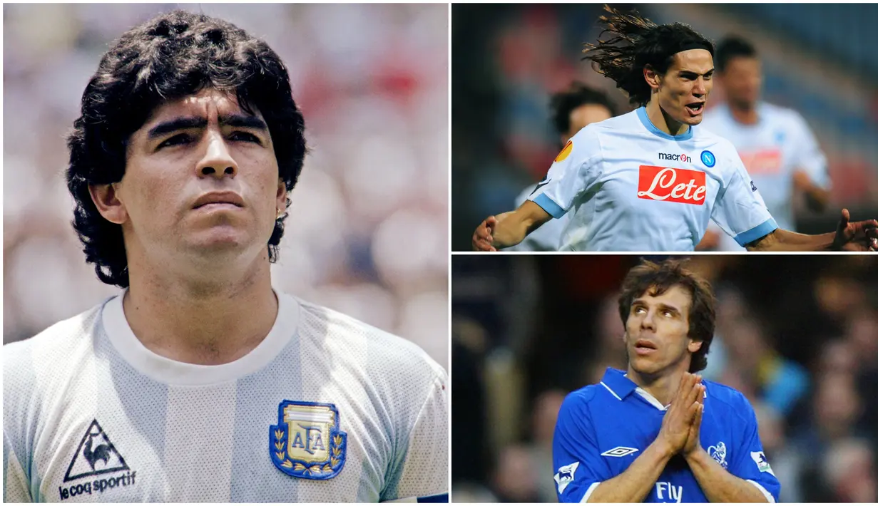 Diego Maradona merupakan salah satu penyerang legendaris yang pernah dimiliki Napoli. Keberhasilan pemain Argentina ini mempersembahkan gelar Juara Serie A membuatnya menjadi spesial bagi publik Naples. Berikut para penyerang top dunia yang pernah membela Napoli.