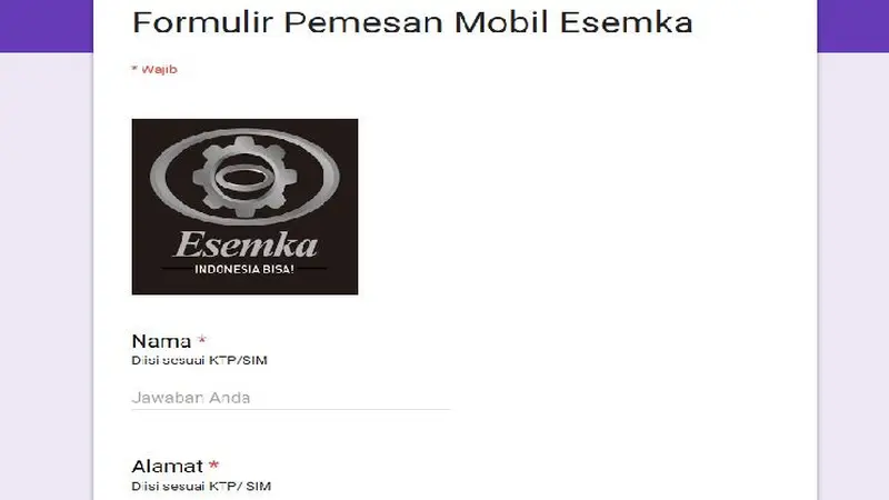 Mobil Esemka sudah bisa dipesan secara online (Foto:Istimewa)