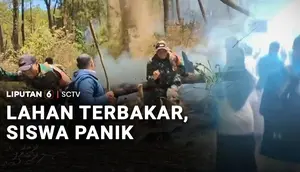 Lahan Terbakar, Siswa Panik