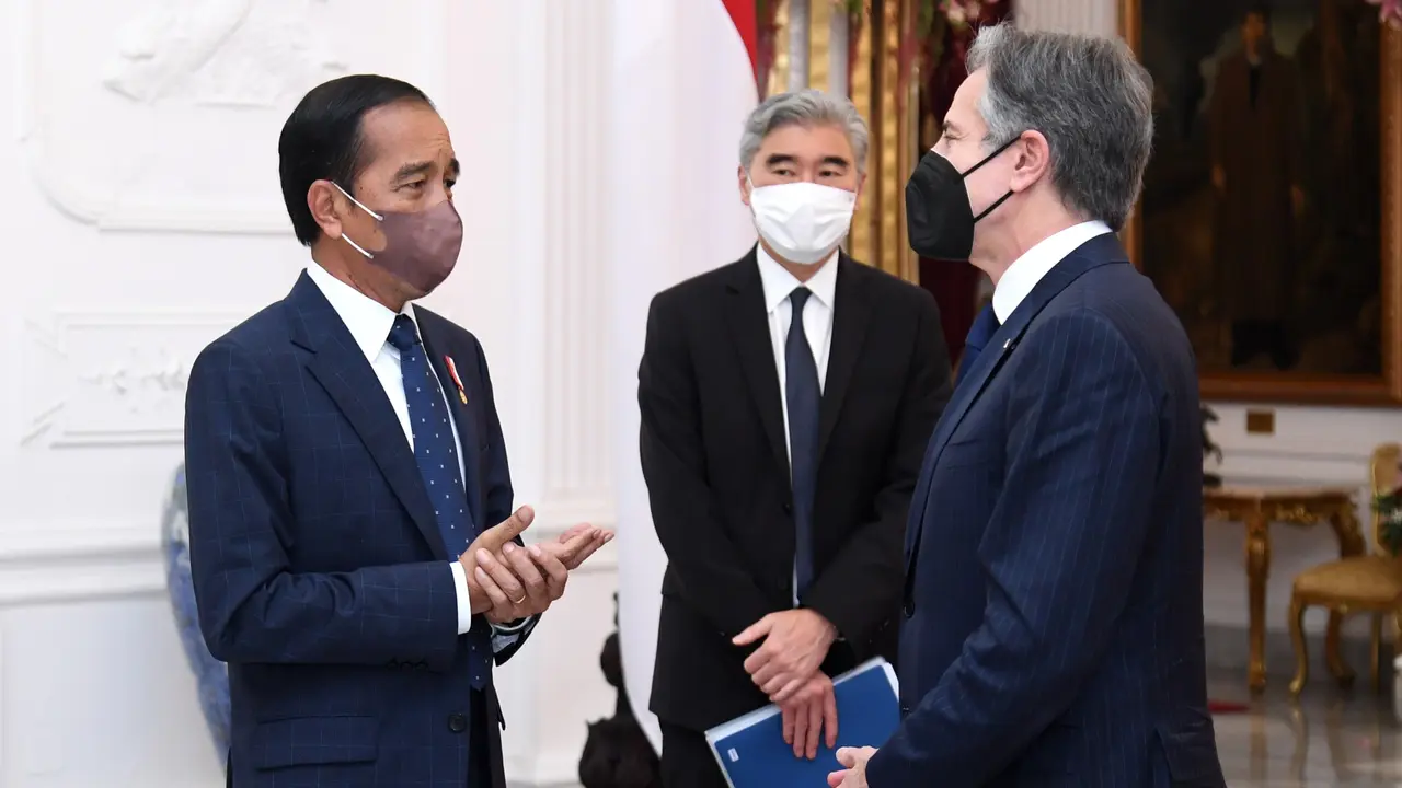 Presiden Joko Widodo atau Jokowi Bertemu Menlu AS Anthony J Blinken