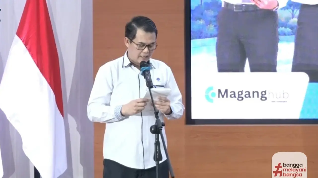 Direktur Jenderal Pembinaan Pelatihan Vokasi dan Produktivitas (Binalavotas) Kementerian Ketenagakerjaan (Kemnaker) Darmawansyah.  (Liputan6.com/arief)