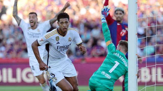 Jude Bellingham dan Marc-Andre ter Stegen - Barcelona Vs Real Madrid di La Liga 2023/2024