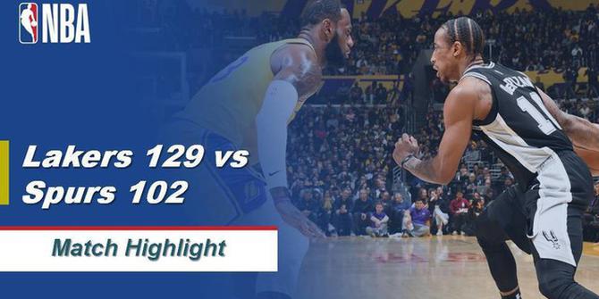 VIDEO: Highlights NBA 2019-2020, LA Lakers Vs San Antonio Spurs 129-102