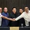 PSSI menggelar konferensi pers berbarengan dengan pengumuman pemecatan pelatih Shin Tae-yong sebagai pelatih Timnas Indonesia, Jakarta, Senin (6/1/2025). (FOTO Dari kiri ke kanan: Sumardji, Zainudin Amali, Erick Thohir, Yunus Nusi, Arya Sinulingga.) (Bola.com/Bagaskara Lazuardi)