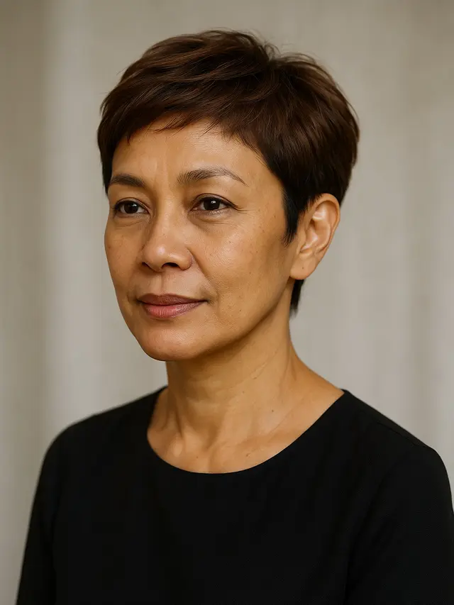 Model Rambut Pixie untuk Ibu-ibu Usia 45an ke Atas (Foto: ChatGPT)