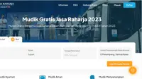 Jasa Raharja menyiapkan armada bus dan kereta api untuk Mudik Gratis Jasa Raharja 2023. (https://mudik.jasaraharja.co.id/)