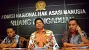 Komisi Nasional Hak Asasi Manusia (Komnas HAM) menggelar konferensi pers bertajuk "Laporan Tiga Bulanan Desk KBB Komnas HAM Periode Januari-Maret 2015" di kantor Komnas HAM, Jakarta, Selasa (7/4/2015). (Liputan6.com/Yoppy Renato)