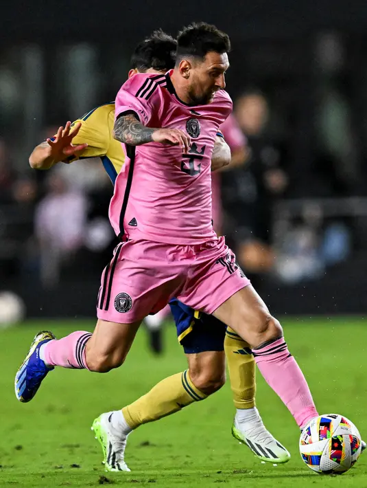 Inter Miami meraih kemenangan 2-0 atas Real Salt Lake City. (Chandan Khanna/AFP)