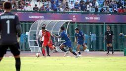 Indonesia tak berkembang pada babak pertama. Gol Marselino baru tercipta pada akhir paruh pertama, meneruskan umpan Rio Fahmi. (Dok. PSSI)