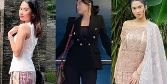 Lihat di sini beberapa ide outfit kondangan dari Azizah Salsha.