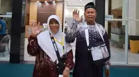 Paridjan dan istri berangkat haji ke Tanah Suci. (Dian Kurniawan/Liputan6.com)