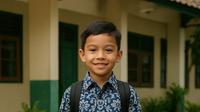 Model Baju Batik untuk Sekolah Anak TK hingga SD (created by AI)
