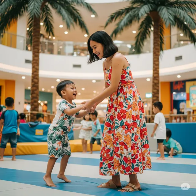 Inspirasi Outfit Anak dan Ibu Terbaru 2025. Foto: Gemini