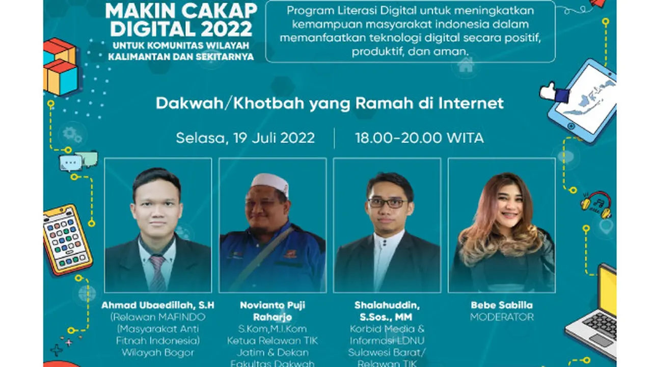 Makin Cakap Digital 2022:  “Dakwah/Khotbah yang Ramah di Internet”. Dok Kemkominfo