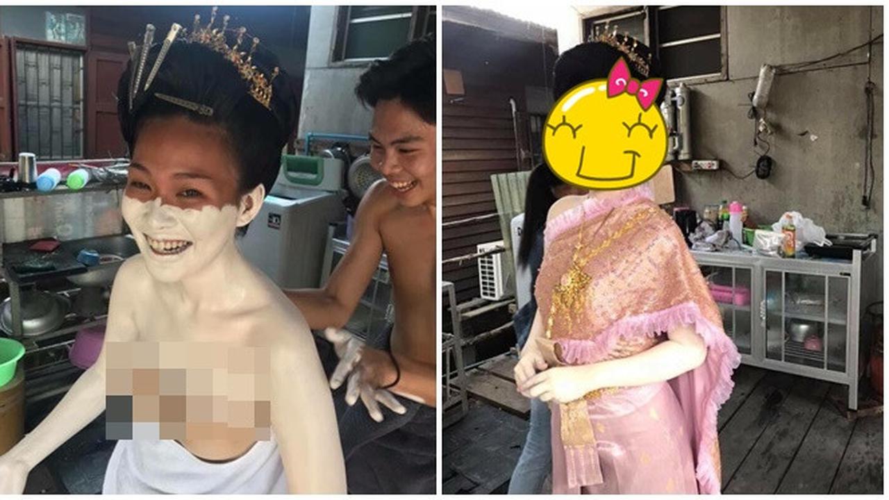 Enggak Hanya Muka, Makeup Di Sekujur Tubuh Pengantin Ini Bikin Geleng Kepala