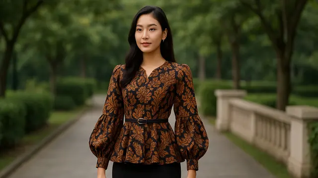 8 Model Baju Batik Lengan Bishop untuk Acara Formal, Tampil Anggun dan Berkelas