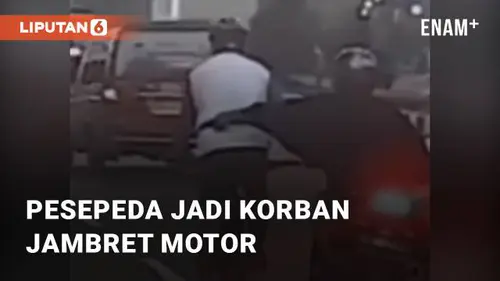 VIDEO: Viral Pesepeda Jadi Korban Jambret Motor di Palembang, Sumatera Selatan