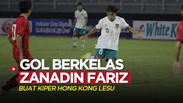 Berita video momen gol pemain Timnas Indonesia U-20, Zanadin Fariz, yang membuat kiper Hong Kong terlihat tertunduk lesu dalam laga Grup F Kualifikasi Piala Asia U-20 2023, Jumat (16/9/2022) malam hari WIB.