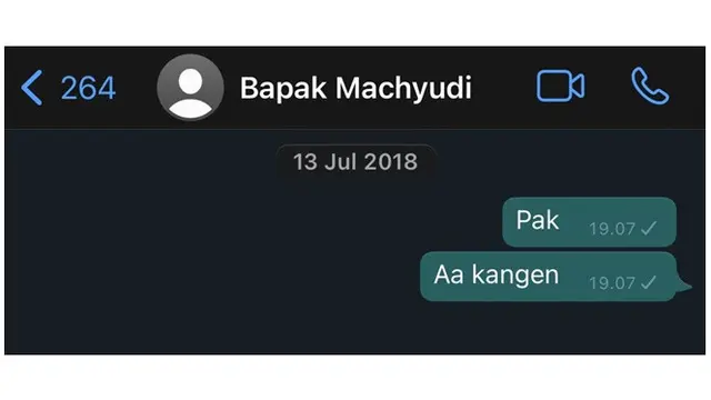 Ungkap Rindu, 6 Chat  Anak ke Mendiang Ayahnya Ini Bikin Haru
