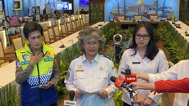 Ketua Posko Harian Angkutan Lebaran 2026, Bernadette Endah Sekar Mayashanti, di Posko Harian Angkutan Lebaran 2026, Kamis (19/3/2026). (Liputan6.com/Tian)