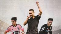 Pemain Style Kaos Kaki Setengah: Paulo Dybala, Francesco Totti, Jack Grealish (Bola.com/Adreanus Titus)