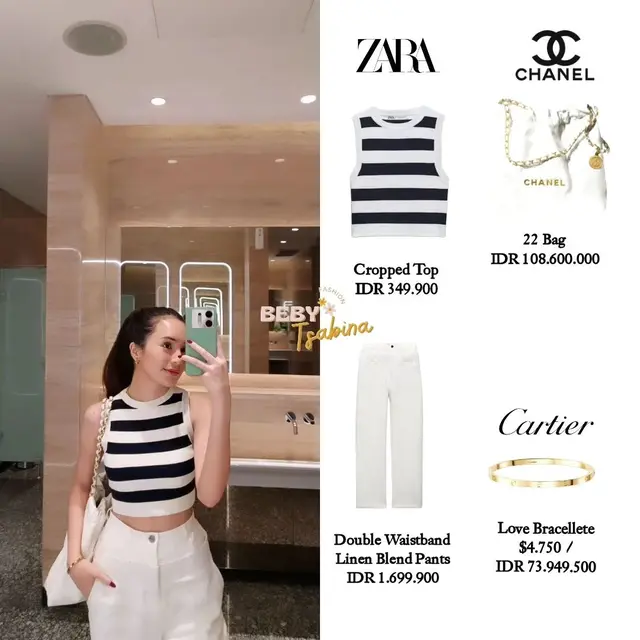 Gayanya dampingi suami pelantikan DPR dikritik, taksiran harga 6 OOTD Beby Tsabina ini bikin melongo