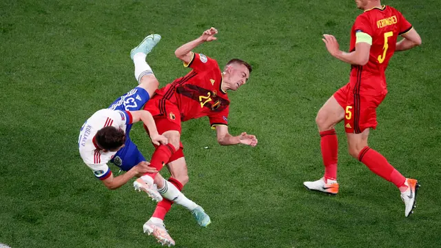 Foto Piala Eropa: Sumbangkan Dua Gol, Lukaku Berikan Kemenangan untuk Pertandingan Perdana Belgia di Grup B Euro 2020