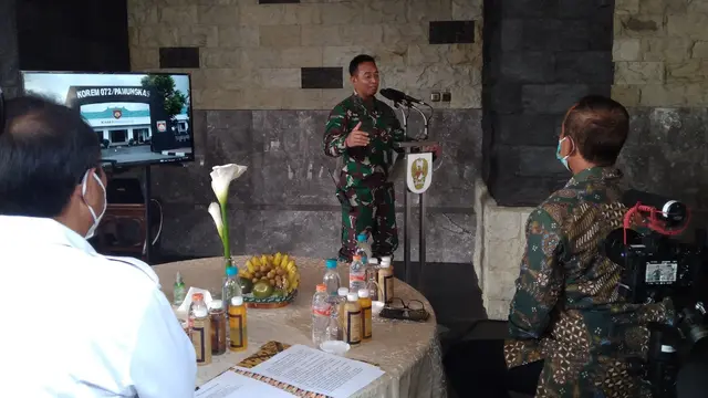 Jenderal Andika Perkasa menyampaikan sambutan pada serah terima sertifikat hak pakai TNI AD di Makorem 072/Pamungkas Yogyakarta, Sabtu (4/9/2021). (Foto: Liputan6.com/Rudal Afgani Dirgantara)