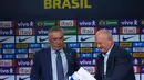 Carlo Ancelotti langsung memimpin timnas Brasil yang akan memainkan laga tandang ke Ekuador pada 6 Juni 2025 dan menjamu Paraguay 11 Juni 2025 mendatang. (AP Photo/Silvia Izquierdo)
