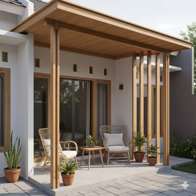 Inspirasi Desain Teras Rumah Tipe 36 Minimalis dengan Kanopi Terbaru 2025
