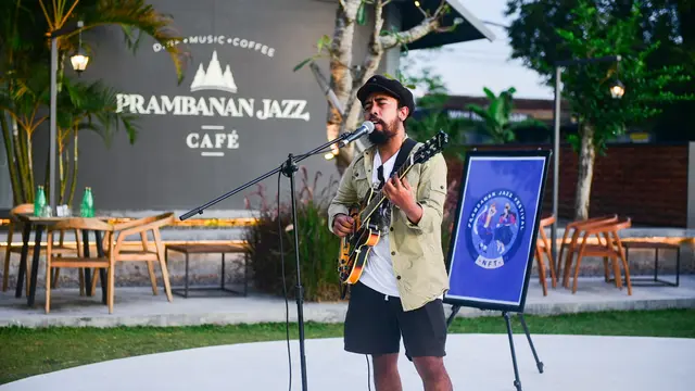 Jumpa pers Prambanan Jazz Festival 2022 secara virtual dari Prambanan Jazz Café, Sleman, Yogyakarta, Rabu (23/2/2022).