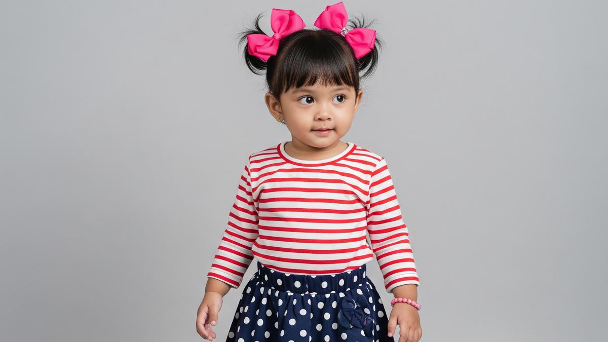 8 Model Baju Anak Perempuan 1-5 Tahun Motif Polkadot &amp; Stripe, Lucu dan Nyaman Dipakai