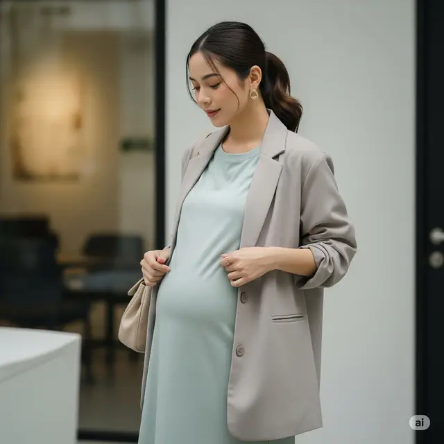 Inspirasi Outfit Ibu Hamil 5 Bulan. Foto: Gemini