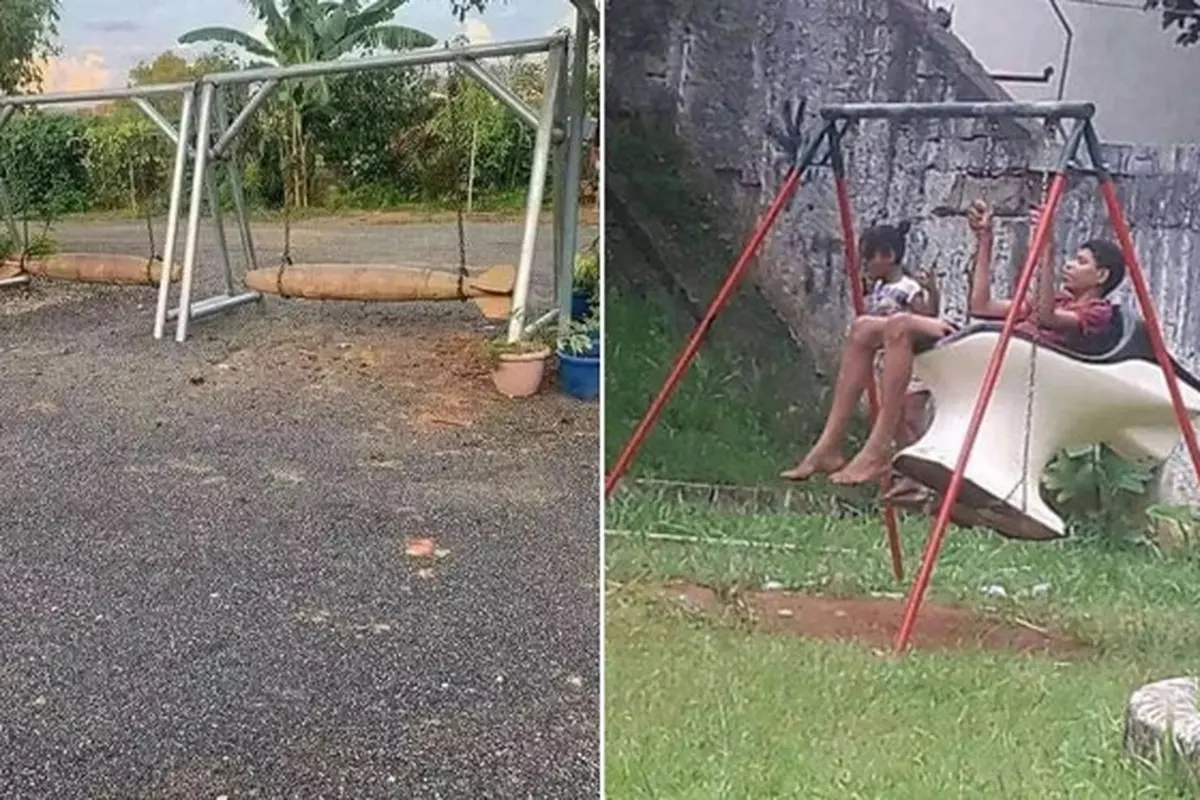 6 Ayunan Paling Gokil yang Bentuknya Absurd, Anak-Anak Melongo