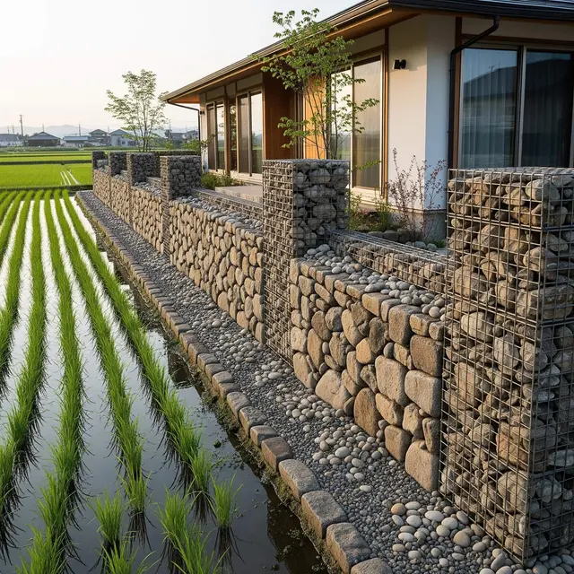 Desain Rumah di Tepi Sawah dengan Pagar Pengaman Anti Ular