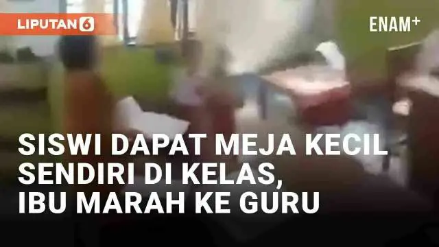 Media sosial dihebohkan dengan kemarahan seorang ibu di sebuah kelas lantaran dugaan pilih kasih pada sang anak. Dalam video yang viral, terekam putrinya mendapat meja yang berbeda dibanding siswa-siswi lainnya. Siswi tersebut duduk lesehan dengan me...