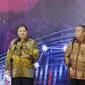 Gubernur Bank Indonesia Perry Warjiyo dan Menteri Koordinator Bidang Perekonomian, Airlangga Hartarto dalam FEKDI 2023 yang mengangkat tema Synergy and Innovation of Digital Economy: Fostering Growth, diadakan di Jakarta (8/5/2023). Dok Kemenko Perekonomian)