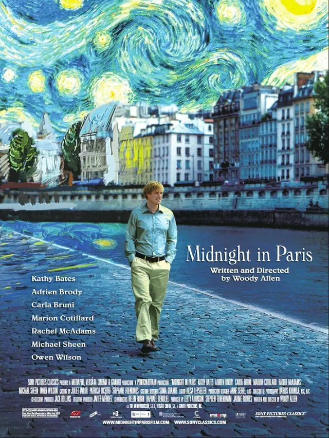 Poster film Midnight In Paris karya Woody Allen. (Foto: Dok. Gravier Productions/ IMDb)