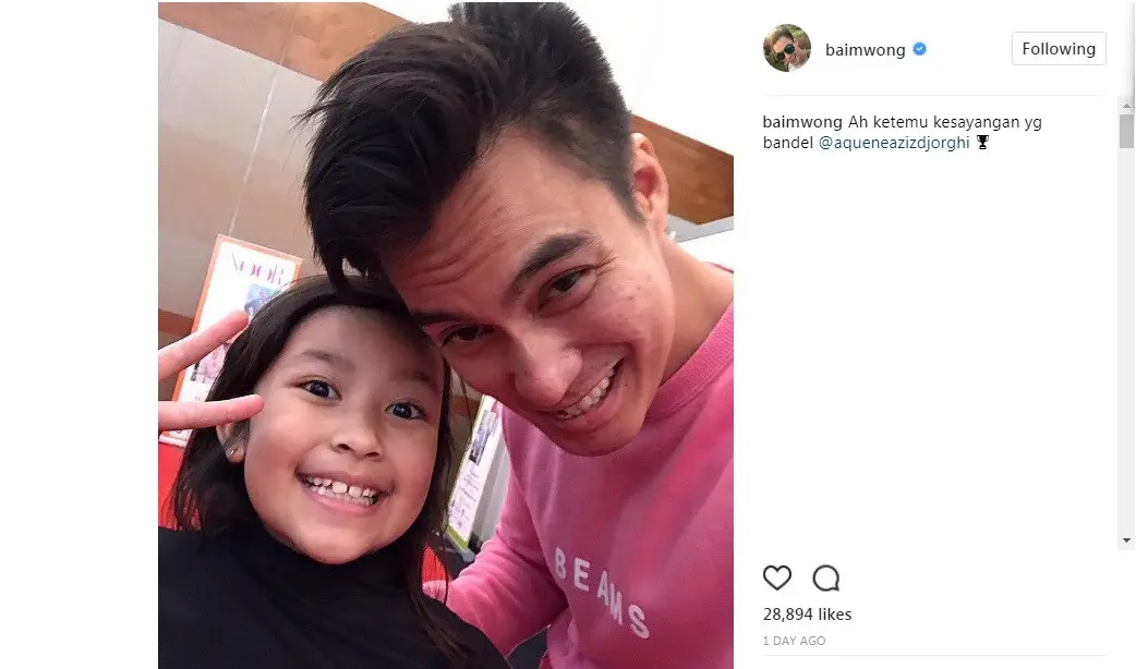 Baim Wong tak rindu dengan Vebby Palwinta? (Foto: Instagram)