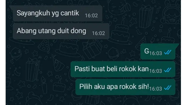 5 Chat Punya Utang ke Pacar Ini Bikin Tepuk Jidat
