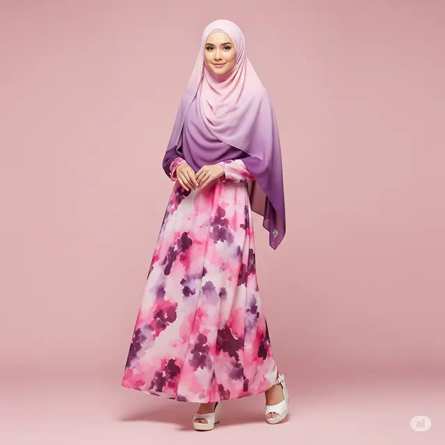 8 Model Gamis Midi Dress Motif Terbaru 2025 untuk Acara Formal hingga Kasual