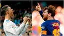 Berikut ini top scorer sementara La Liga musim 2017/2018 hingga pekan ke-29. Lionel Messi masih teratas dengan torehan 25 gol dibayangi Cristiano Ronaldo dengan 22 gol. (Kolase foto-foto AP dan AFP)