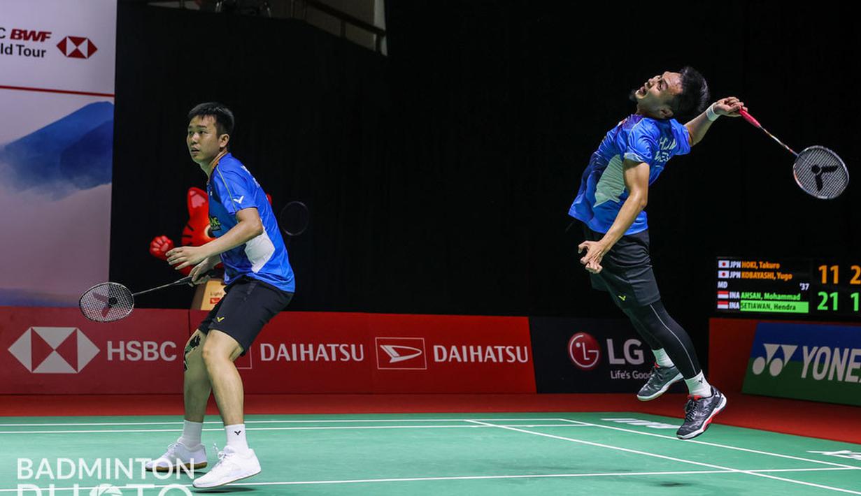 Pada babak 16 besar, The Dadies tumbang ditangan wakil Jepang lewat pertarungan tiga gim dengan skor 11-21, 21-15, dan 21-13. (Badminton Photo/Erika Sawauchi)