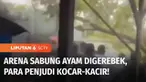 Tim Jatanras Polda Metro Jaya menggerebek sebuah bedeng yang dijadikan arena judi sabung ayam di Kota Bekasi, Jawa Barat. Para pejudi hingga penonton yang berada di lokasi langsung kocar-kacir menyelamatkan diri saat polisi datang.