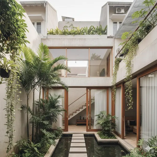 Model Rumah Tropis untuk Lahan Sempit